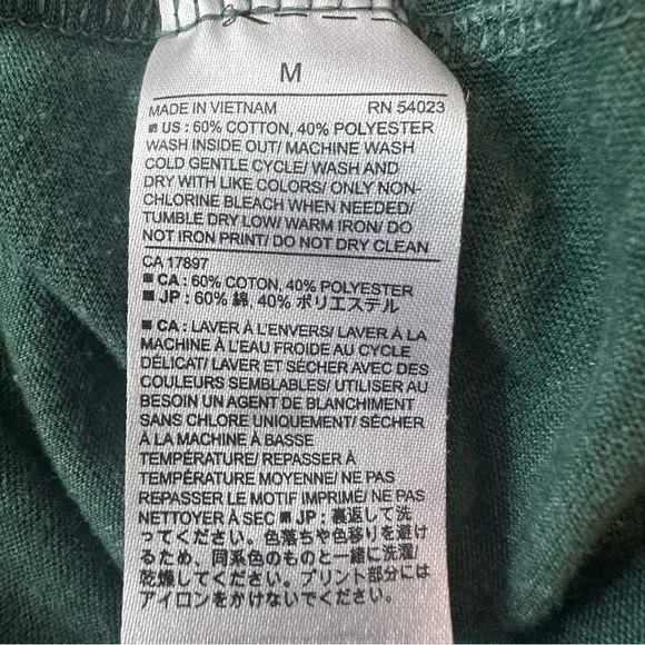 Banana Republic Crew Neck Green Short Sleeve Shirt - Medium - Picture 9 of 9